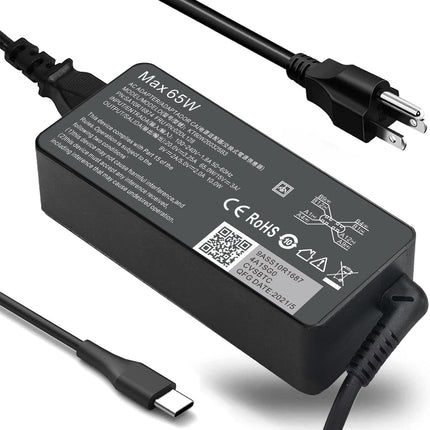 65W USB C Laptop Charger Compatible with Lenovo Thinkpad/Yoga/Chromebook, ADLX65YDC2A Replacement for Lenovo Laptop Charger