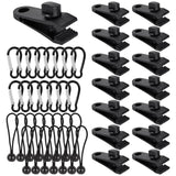 45pcs, Tarp Clips, Tarp Clips Heavy Duty, Tie Downs, Heavy Duty Lock Grip, Fasteners, Tent Clips Accessories,Clamps, Bungee Cords with Clips,Suitable for Camping Tents and Swimming Pool Covers