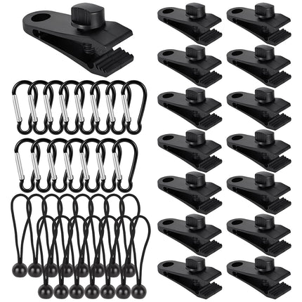 45pcs, Tarp Clips, Tarp Clips Heavy Duty, Tie Downs, Heavy Duty Lock Grip, Fasteners, Tent Clips Accessories,Clamps, Bungee Cords with Clips,Suitable for Camping Tents and Swimming Pool Covers