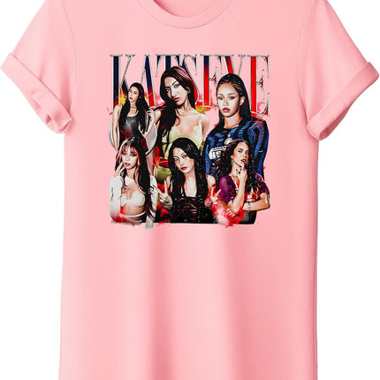 Katseye Merch Kpop Girl Group Tshirt, Fans Concert Outfit Pop Tee Retro Shirts, Unisex Adult Size S–2XL