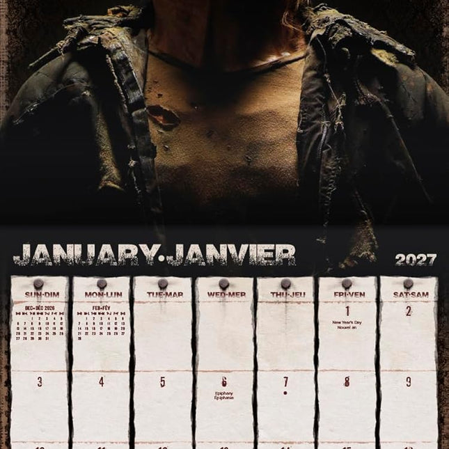 2027 Horror Collection (Bilingual French) Wall Calendar (English and