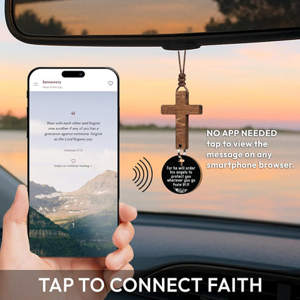 Cross for Car Mirror Hanging, Christian Gifts for Men, Women, Daily Bible Verse Car Cross Hanging Accessories, Christian Car Accessories, Jesus, Religious Gifts for Men, for Mom