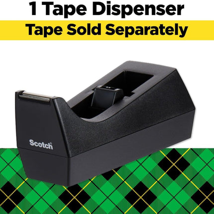 Scotch Desktop Tape Dispenser, Black, 2.7 in. x 2.7 in. x 6.4 in., 1 Tape Dispenser, Polystyrene (PS)
