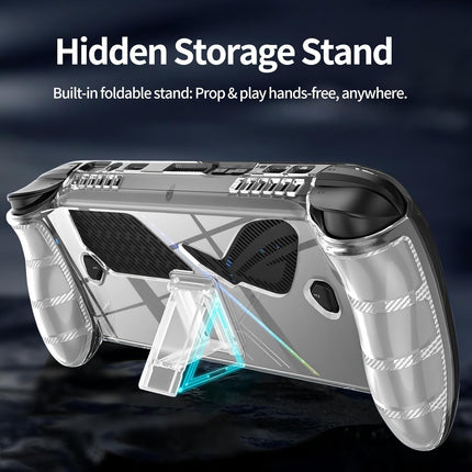 Protective Case with Kickstand for ASUS ROG Xbox Ally X 2025 - Shockproof TPU Cover with Stand, Non - Slip & Anti- Collision Handheld Game Console Accessories (Transparent)