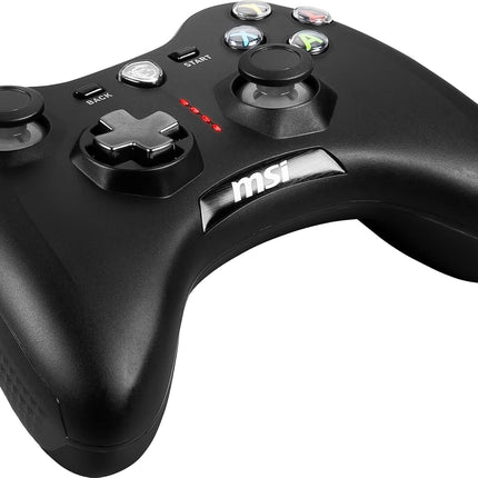 msi Force GC30 V2 Black Wireless Gaming Controller, Dual Vibration Motors, Dual Connection Modes, Interchangable D-Pads, Compatible with PC & Android