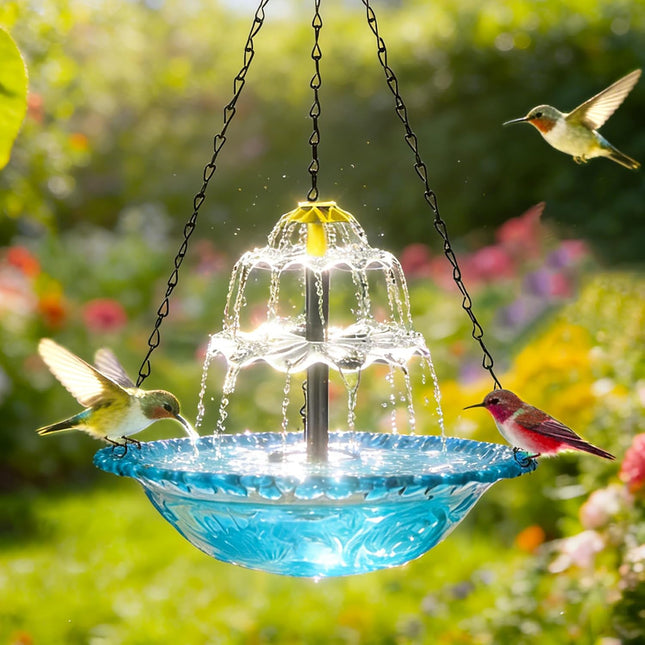 Hanging Solar Bird Bath Fountain, 2026 New Solar Powered Cascading