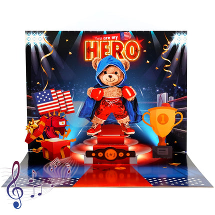 Pop Up Birthday Card with Music, Light, Firework For Men Women