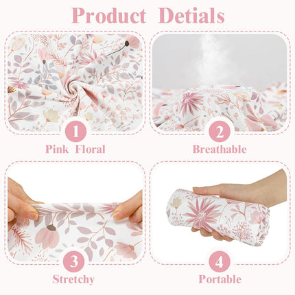 Baby Car Seat Cover for Boys Girls, Breathable Infant Carseat Canopy, Summer Lightweight Sunshade Carrier Cover for Newborn, Nursing Cover & Shopping Cart Cover, Pink Floral