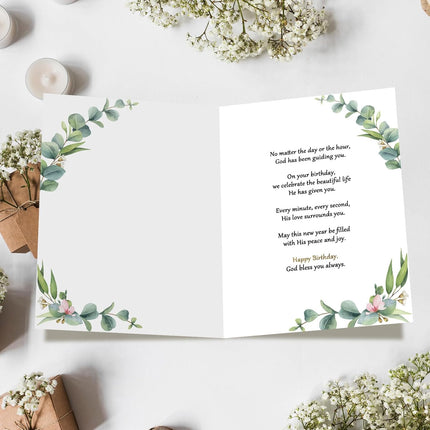 DaySpring Religious Birthday Card with Bible Verse, Christian Birthday Card for Women Men, Faith Based Birthday Card