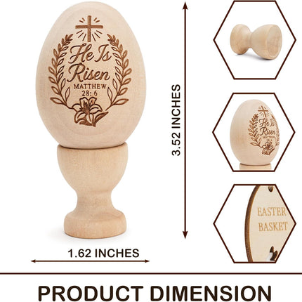 Easter basket stuffers He is Risen Easter Decor, Resurrection Eggs for Religious Easter Decorations, Christian Basket Stuffers, Resurrection Decorations, Jesus easters, Christian Decor for Home