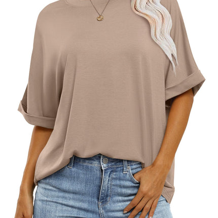 Womens Tops Summer Short Sleeve Oversized T Shirts 2026