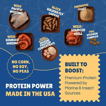 Betta Boost Pops | High-Protein Betta Fish Food Pellets Made in USA | Marine & Insect Protein | Floating & Slow-Sinking | Premium Freshwater Aquarium Fish Food 1oz