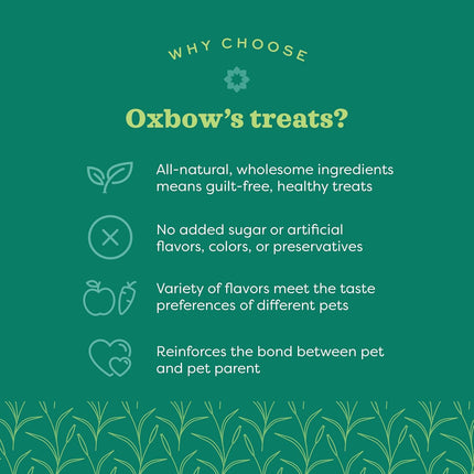 Oxbow Simple Rewards Apple Banana Treats, Timothy Hay Guinea Pig & Bunny Treats, Pet Snack, Made with Oxbow Guinea Pig Hay, Made in USA, Timothy for Rabbit, 3 oz Bag