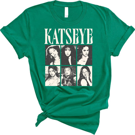 KATSEYE Vintage Style Photo Collage T Shirt Retro Pop Culture Casual Streetwear Tee