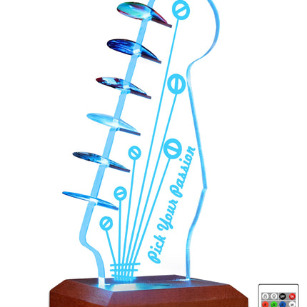 Light Up Guitar Pick Holder, Guitar Gift for Music Lovers