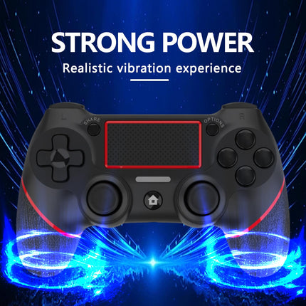SZYUYU Wireless Controller for Ps4 Romote Compatible with Ps4/Slim/Pro/Windows PC, Controller for Ps4 with 3.5mm Audio Jack, Touch Pad,Six Axis Motion Control, Charging Cable(BLACK RED)