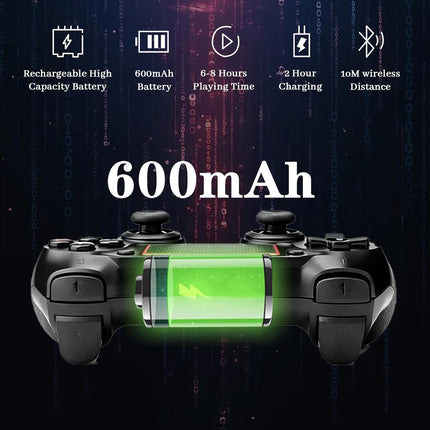 Wireless Controller for Ps4 Controller Compatible with PS4/Slim/Pro/Windows PC,with Touchpad/Vibration/Built-in Speaker&3.5mm Headphone Jack/Six-axis Motion Control/USB-C Charging Cable,Black Red