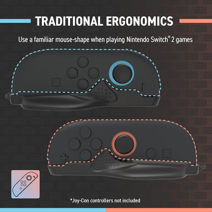 Hyperkin [2 Pack] Joy‑Track Duo Ergonomic Mouse Grip for Nintendo Switch 2 Joycon 2, Gaming Controller for Switch 2 Joy Con Accessories, Offering Precision and Comfort