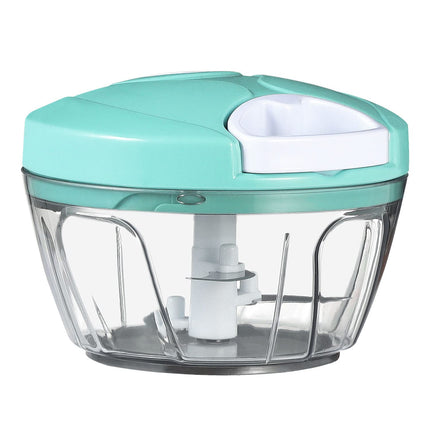Manual Food Processor Vegetable Chopper, Portable Hand Pull String Garlic Mincer Onion Cutter for Veggies, Ginger, Fruits, Nuts, Herbs, etc., 500ml, Grey