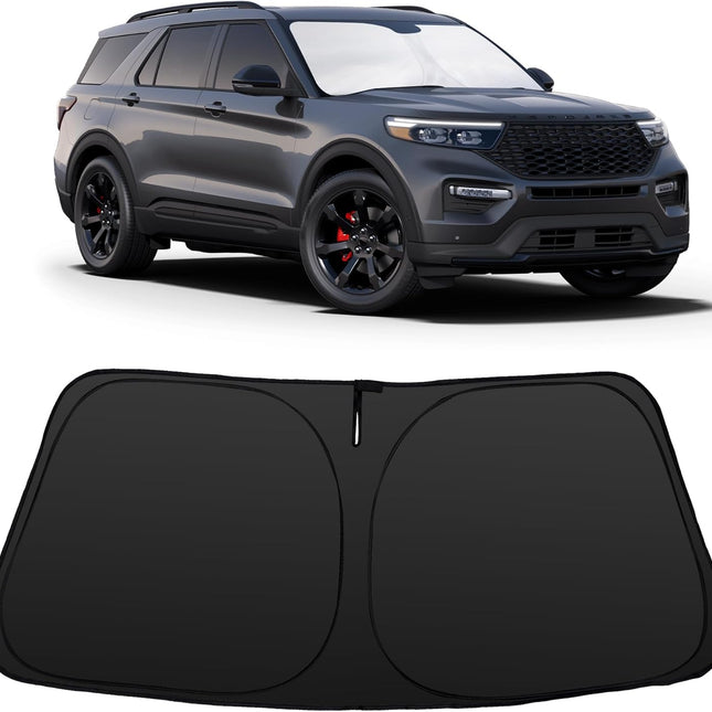 Windshield Sun Shade Fit for 2020-2026 Ford Explorer SUV, ST XLT, Limited, Platinum Accessories Foldable Sunshade Sun