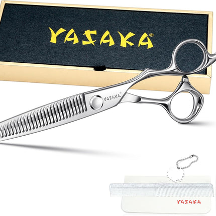 High-end Thinning Shears for Hair Cutting 6" with Extremely 29 Teeth Sharp Convex Blades,Cobalt Alloy Steel barber hairdressing texturizing scissors For Men Women Salon& Home -Silver