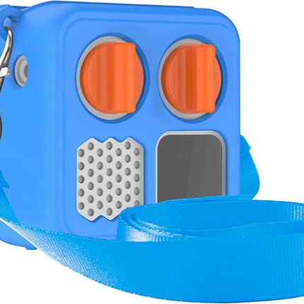 Geiomoo Silicone Case for YOTO Mini (2024 Edition), Soft Flexible Scratch Resistant Protective Cover with Lanyard (Blue)