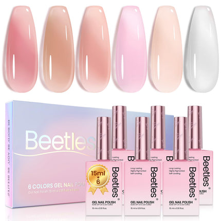 Set de esmalte en gel marrón, colección Toasty Aroma, 6 colores de otoño