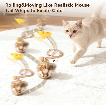 Interactive 360° Rolling Cat Toy with Squeak - photo 2