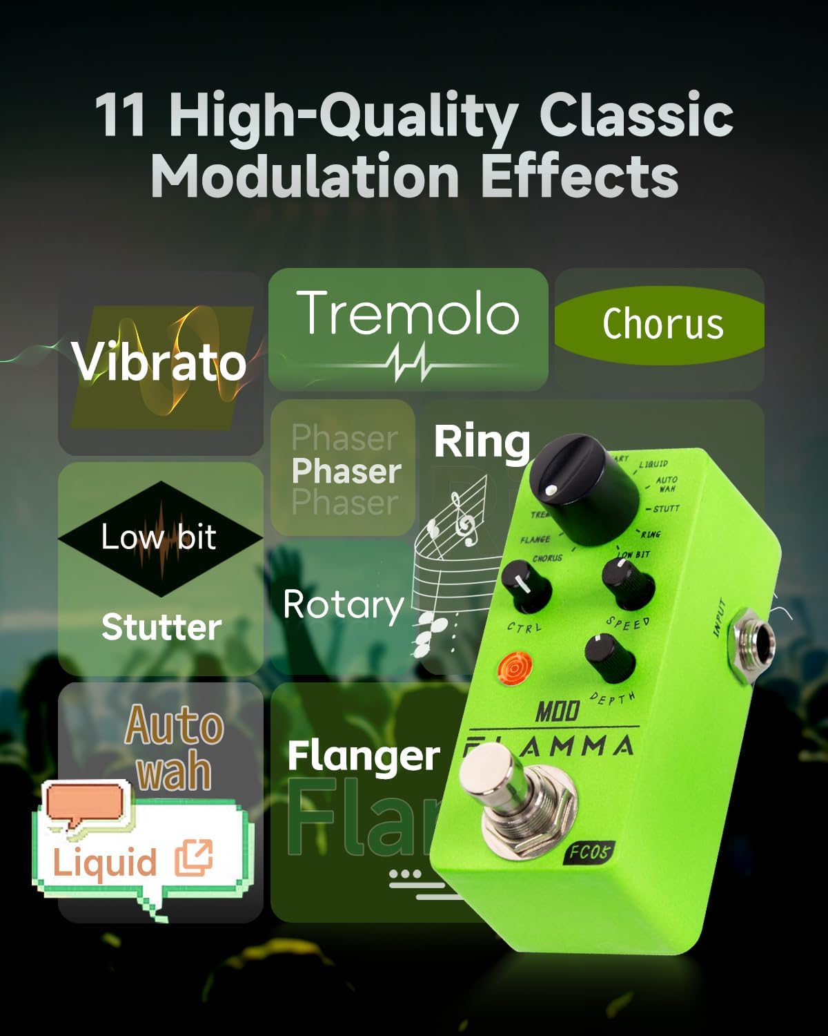 Mini Modulation Pedal with 11 Effects - photo 2