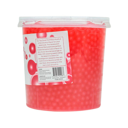 [7 Pounds] Strawberry Popping Pearls for Boba Tea Beverages, Sweets, Ice Cream Topping