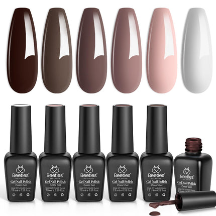 Jelly Gel Nail Polish Set, 6 Colors
