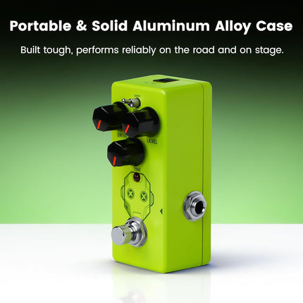 SORAN JOD-01 Super Drive Overdrive Mini Pedal for Electric Guitar, Two Selectable Modes, Analog Overdrive Pedal, Classic Green Overdrive Circuit with Super Mode Boost, True Bypass for Pedal Board