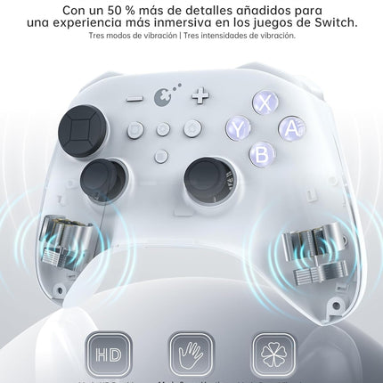GuliKit TT MAX Wireless Controller for PC, Android, iOS, Switch 1/2, 720° Adjustable TMR Joystick, with 950mAh Long-Lasting Battery, Switch Wake-Up Function and 4 Detachable Metal Back Buttons-Gray