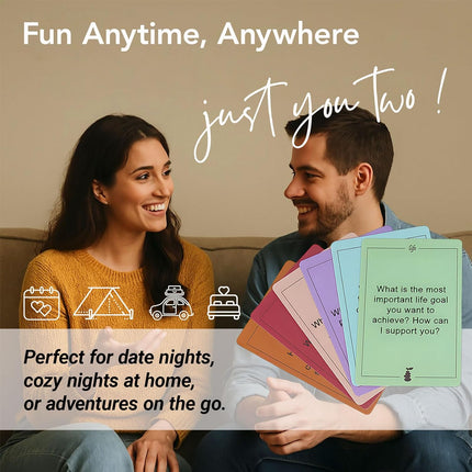 Deeper Connection, Couples Games with 150 Deep Questions to Build Intimate Connection & Trust, Relationship Couples Game for Date Nights, Wedding Gift for Couple