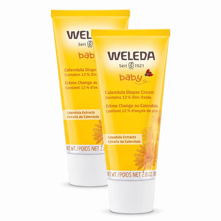 Crema para pañales Baby Calendula, 2.8 Fluid Ounce, protección vegetal con caléndula, manzanilla, aceite de almendra dulce, lanolina y óxido de zinc
