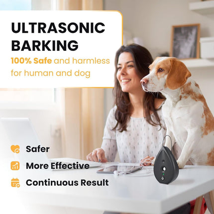 STÙNICK 2026 Anti Bark Device and 75 Feet Neighbor Dog Silencer - 3 Level Bark Box Anti Bark Device, Bark Stop Devices Ultrasonic Dog Bark Control, Outdoor Bark Deterrent