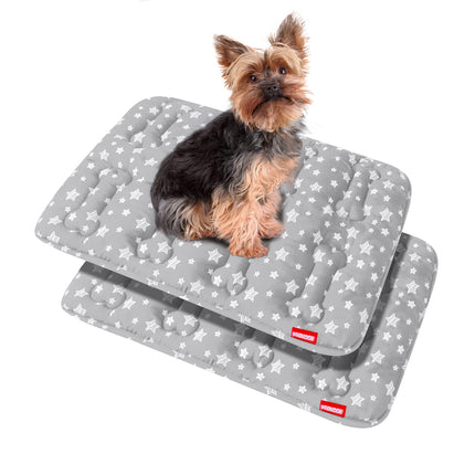 Dog Crate Bed Mat (36" X 23"), Soft Dog Bed Pad Mat with Cute Stars