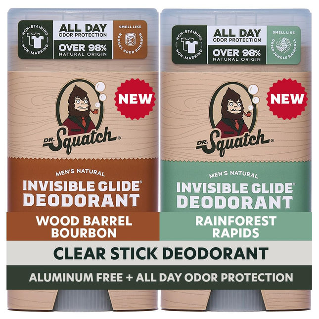 Invisible Glide Natural Men’s Deodorant, Aluminum Free, 2.65 oz, 2-Pack