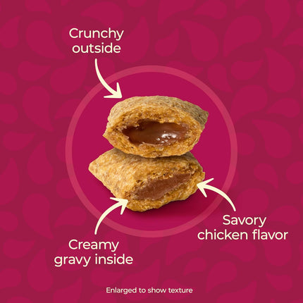 Meow Mix Gravy Bursts Chicken Flavored Cat Treats, 2.7 Oz. Bag (Pack of 5)