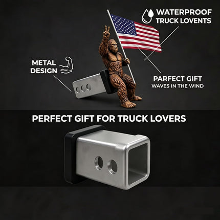 Patriot Trailer Hitch, Fits 2 Inch & 1.25 Inch Receivers, Funny Hitch Cover, Patriotic Truck Accessory for Trucks SUVs Pickups, Car Accessory for Men (2INCH)