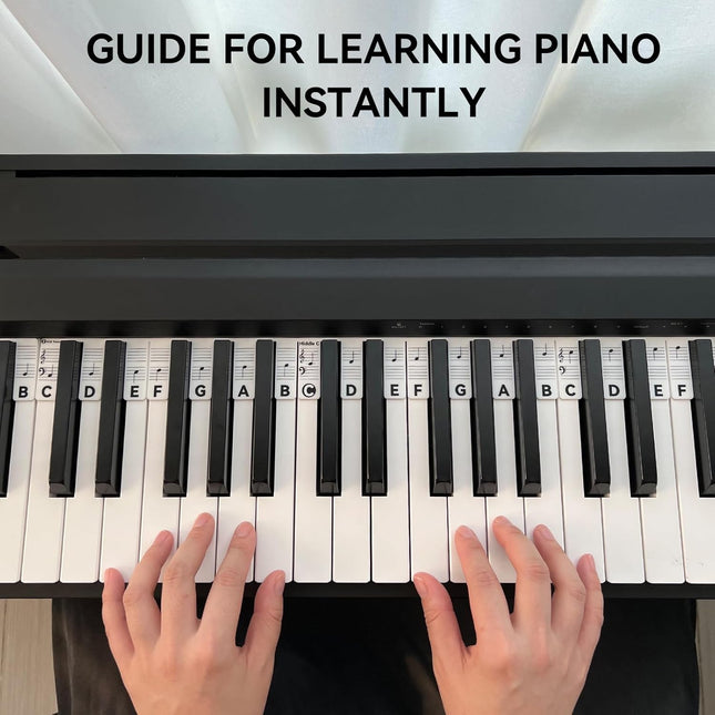 Piano Notes Guide for Beginner, Removable Piano Keyboard Note Labels for Learning, 88-Key Full Size - photo 2