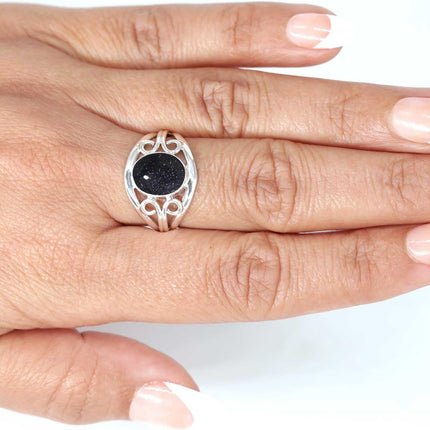 Garnet, Lapis, Moonstone, Crystal Oval Handmade Ring Genuine 925 Sterling Silver Boho Natural Gemstone Jewelry For Women