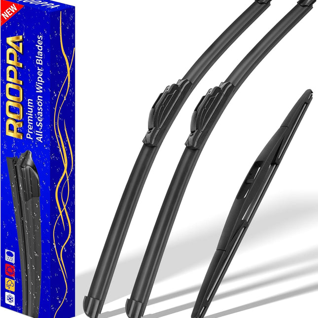 3-Piece Windshield Wiper Blade Replacement Set - 26 in/17 in/14 in
