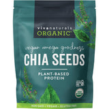 Organic Chia Seeds, 1 lb, 16 Oz – Plant-Based Omega-3 and Vegan Protein, Gluten Free & Non-GMO, Perfect for Smoothies, Salads & Chia Pudding
