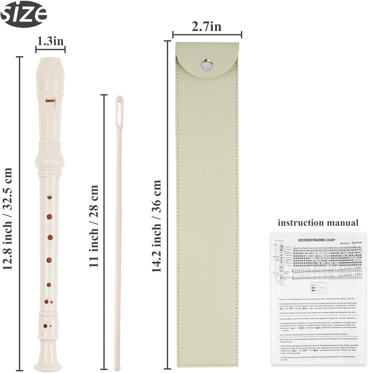 Recorder Instrument for Beginner Adults,8-Hole Soprano Descant - photo 2
