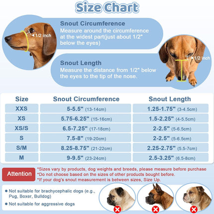 LUCKYPAW Mesh Dog Muzzle for Small Medium Dogs Yorkshire Poodle Dachshund Puppy Muzzle to Anti Biting Scavenging Chewing for Grooming Vet Visits Friendly Stitching (Black, XS/S(Snout Cir: 6.5-7.25"))