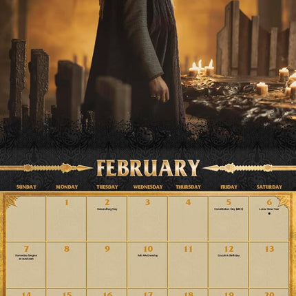 2027 Game of Thrones - House of the Dragon Wall Calendar