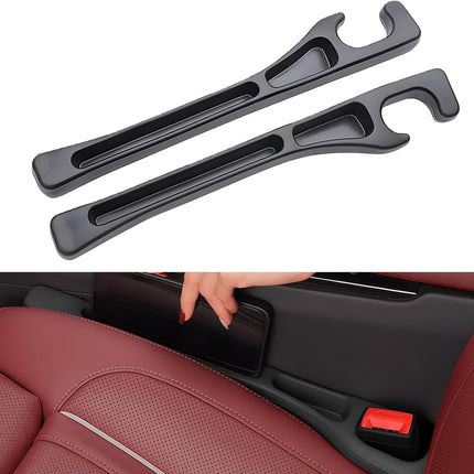 Car Seat Gap Filler Organizer 2 PCS Black Universal Seat Gap Plug Blocker Anti-Drop Console Catcher Phone Keys Storage for Car Truck SUV Auto Accessories Style2