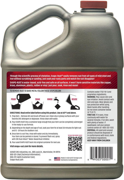 Heavy Duty Rust Remover – 128 oz. for Metal Parts, Tools, Cookware & Antiques - photo 2