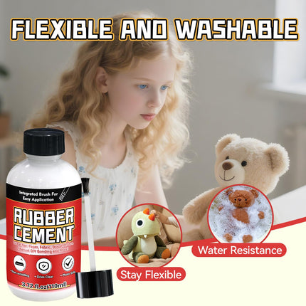 Rubber Cement, 110ml Multifunctional White Adhesive, No Wrinkling PVA Glue, Ideal for Crafts, Paper, Fabric, Wood, Photos, DIY Crafts, and More